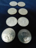 Lot of 7 Sacajaweia Dollars and 1 Thomas Jefferson Dollar