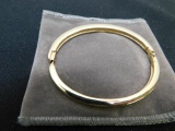 Avon Goldtone and Crystal Anniversary Bangle Bracelet