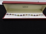 Multistone Sterling Bracelet