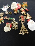 Lot of 15+ Vintage Christmas Pins