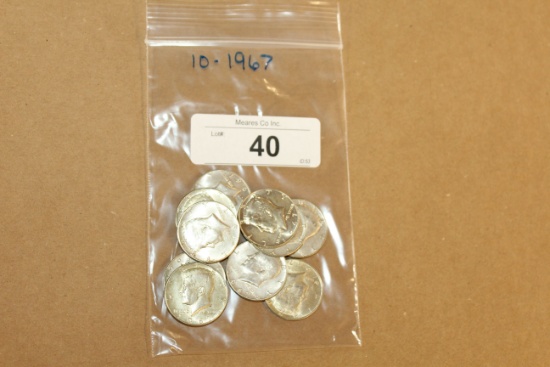 10- 1967 Kennedy Half Dollars