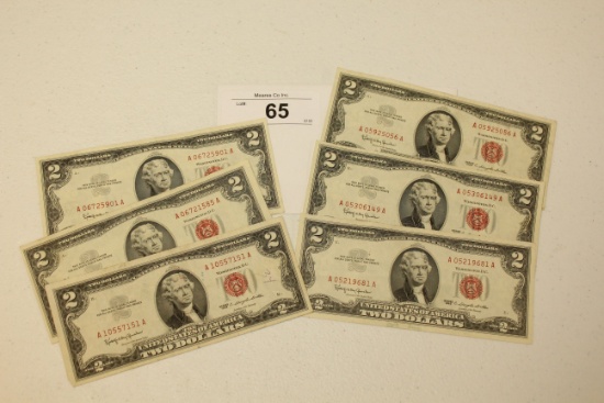 6- 1963 Red Seal $2 Bills