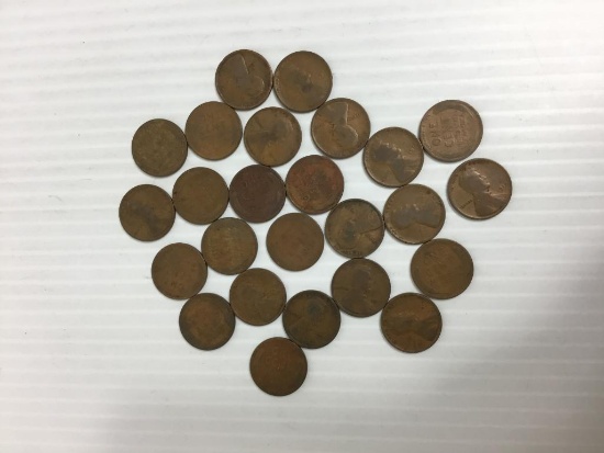 1917 Wheat Cents 1/2 Roll (25)