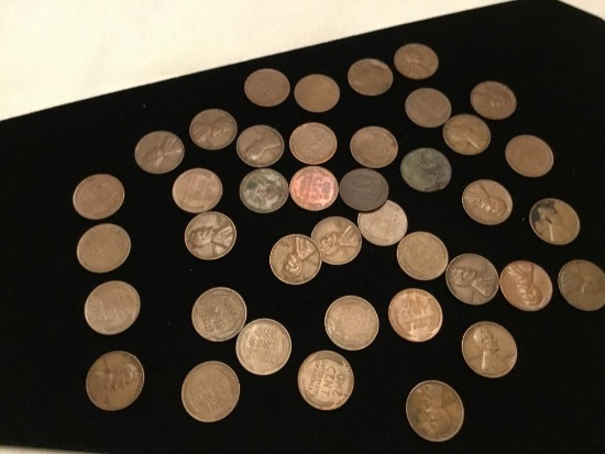Lot of 40 Unsearched Wheat Pennies