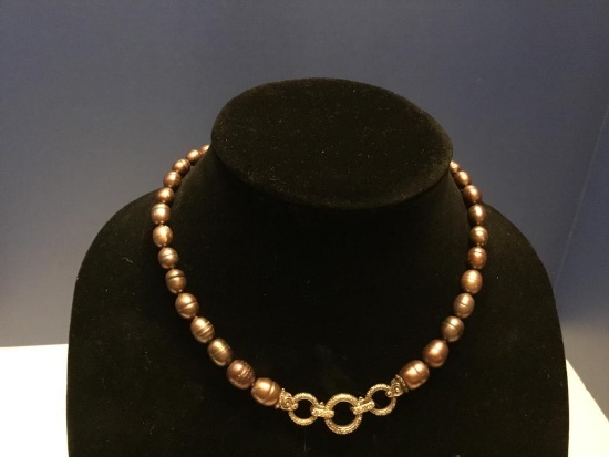 Barbara Bixby Chocolate Pearl Necklace