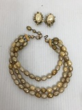 Very Old Choker Necklace and Earrings