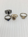 Lot of 4 Old Rings