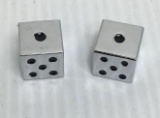 Pair of Chrome Plated Dice