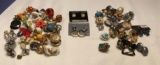Huge Lot of Vintage Clip On Earrings Matched Pairs