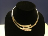 Heavy Sterling Collar Necklace