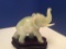 Carved Jade Elephant on Stand