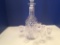 Crystal Decanter and 8 Cordial Glasses