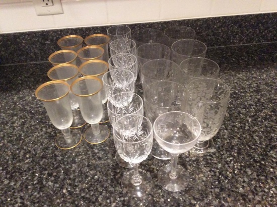 Lot of Assorted Stemware