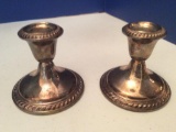 Pair of Alvin Sterling Candle Holders