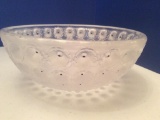 Lalique Nemours Frosted Art Glass Bowl