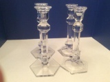 Lot of 4 Crystal Candle Holders