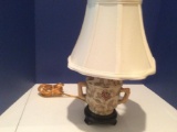 Floral Themed Small Lamp and Shade