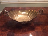 Footed Brass Fruit Bowl