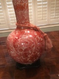 Dragon Motif Floor Vase with Stand