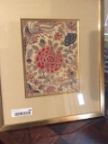Oriental Floral Silk Picture