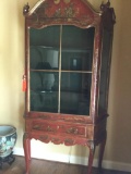 Vintage Painted Curio Cabinet