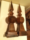Set of Two Decorative Finial Sculptures
