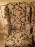 Pair of Floral WingBack Chairs