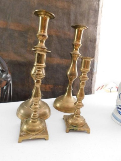 Brass Candle Holders, 4