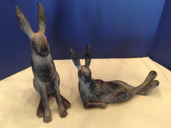 Set of Two Decorative Bunnies