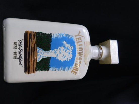 Yellowstone Old Faithful 1872-1972 Liquor Bottle