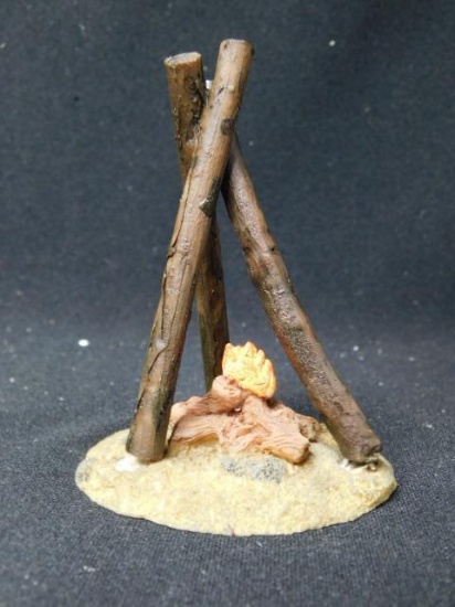 Campfire with Wood over it
