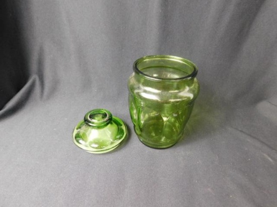 Green Jar with Lid