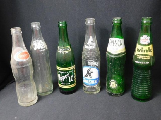 Old Bottles (6), Birdeye, SunCrest, Fresca, NEHI, Etc.