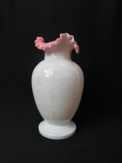 Fenton Pink Crest Vase