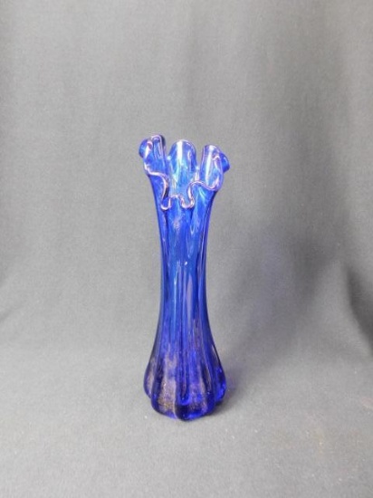 Blue Mid-Century Stretch Vase