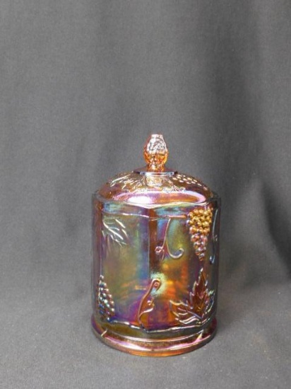 Carnival Glass Covered Dish