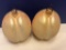 Radko Lot of Large Frosted Peach Ornaments