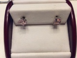 Bella Bracelet and Pink Stone Earrings