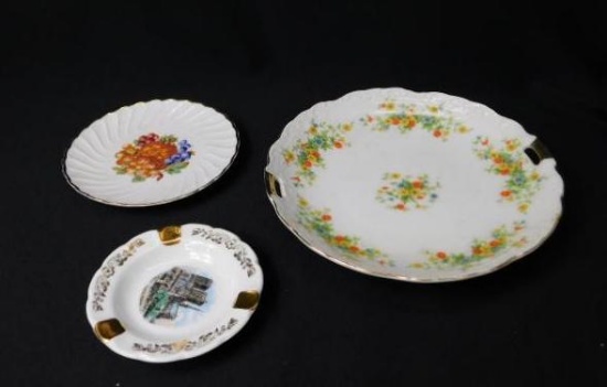 Lefton Plate and Bavarian Saucers, Loges Ash Tray