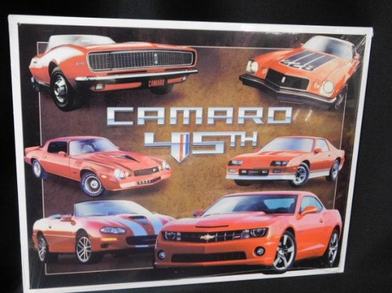 Tin Sign Camaro 45th Anniversary