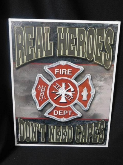 Tin Sign Fire Dept.