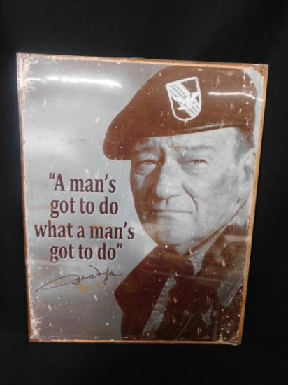 Tin Sign John Wayne