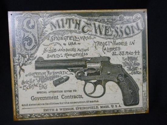 Tin Sign Smith and Wesson Government Contracts