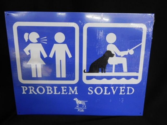 Tin Sign "Problem Solved"