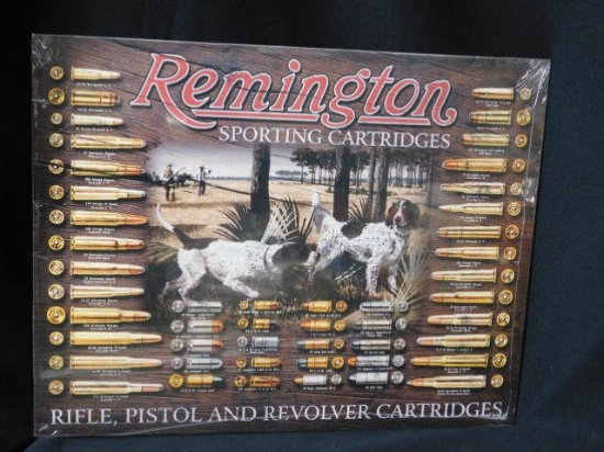 Tin Sign Remington Sporting Cartridges