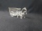 Glass Horse and Wagon Candy Container