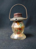 Glass Candy Container with Light Design