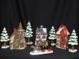 8 Pc. Christmas Village Set