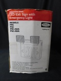 LED Exit Sign with Emergency Light