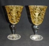 Set of 2 Designed Drink Glasses